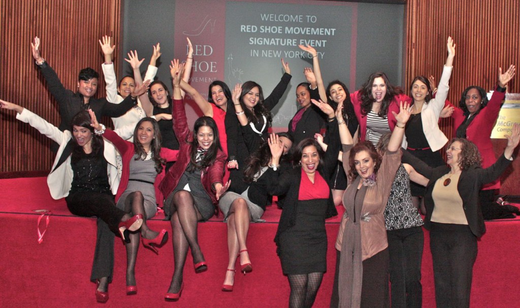 Red Shoe Movement Signature Event, New York, promoting gender equality in the workplace