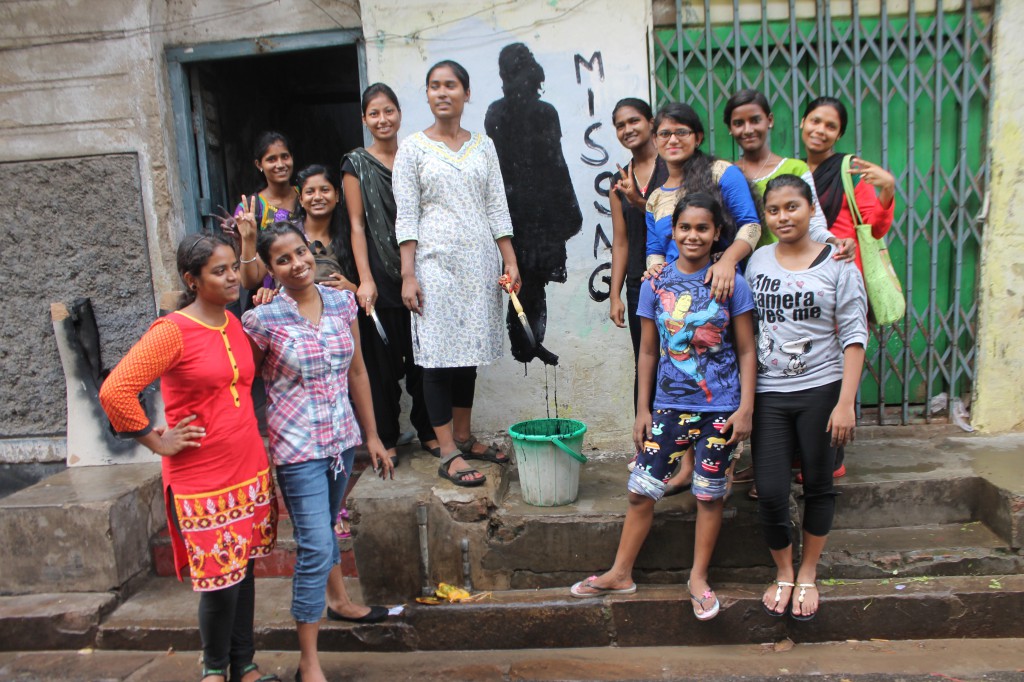 Missing Public Art Project Kolkata Stencils - Prostitution in India