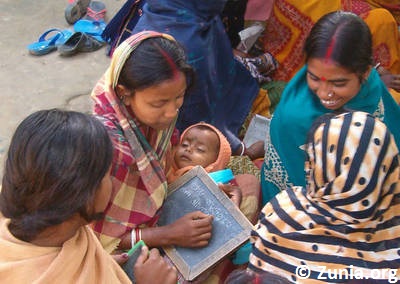 Women learning how to write