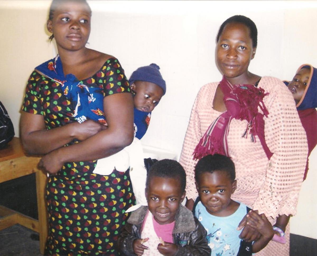 Women of the Mbeya Bamboo Women's Group with their children