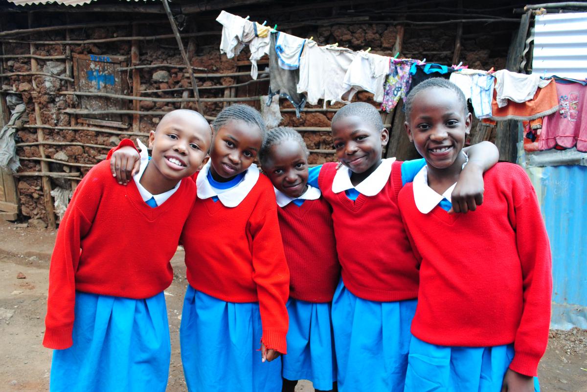 Girls at Shining Hope for Communities' Kibera School for Girls