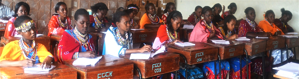 Young Maasai women attend school