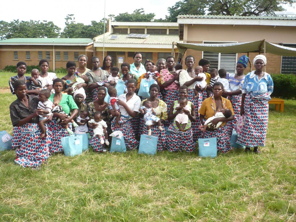 Malawian mothers with their children