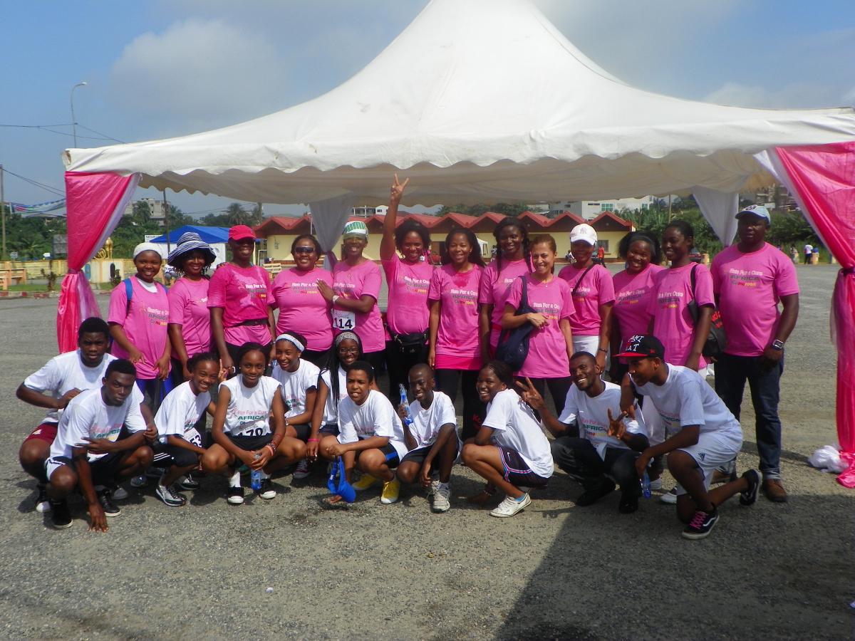 L'équipe de Run For a Cure Africa après la course