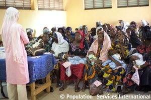 Women participate in family planning courses